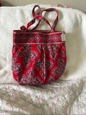 Vera Bradley Red Patterned Quilted Tote